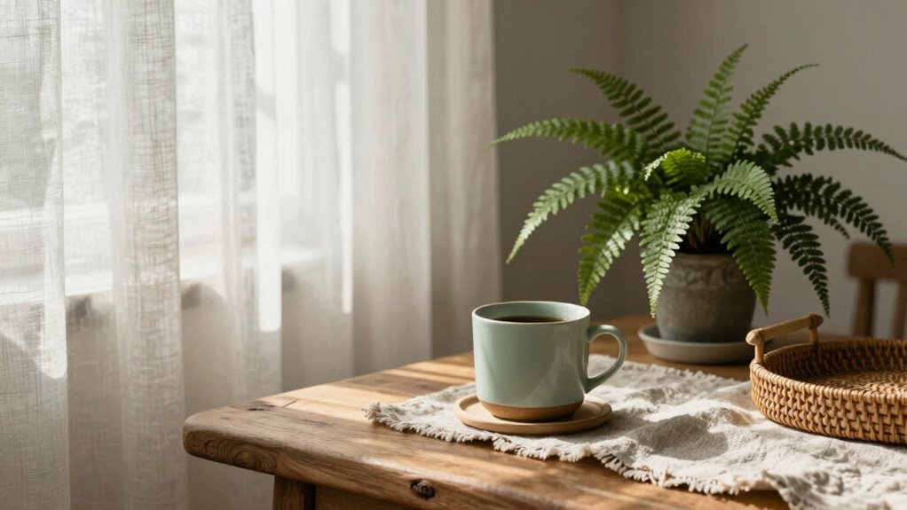 calming colors and materials