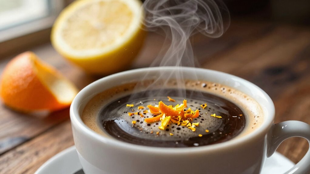 citrus flavor enhances coffee