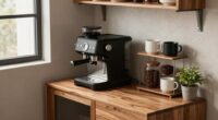 compact coffee station setup