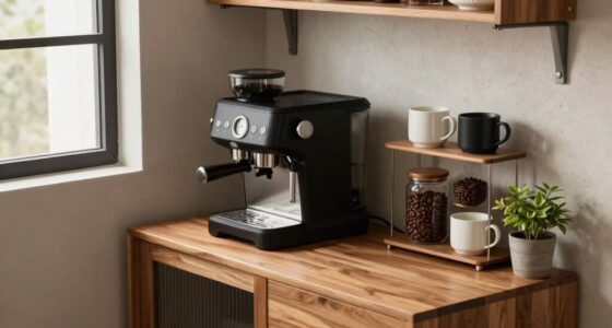 compact coffee station setup