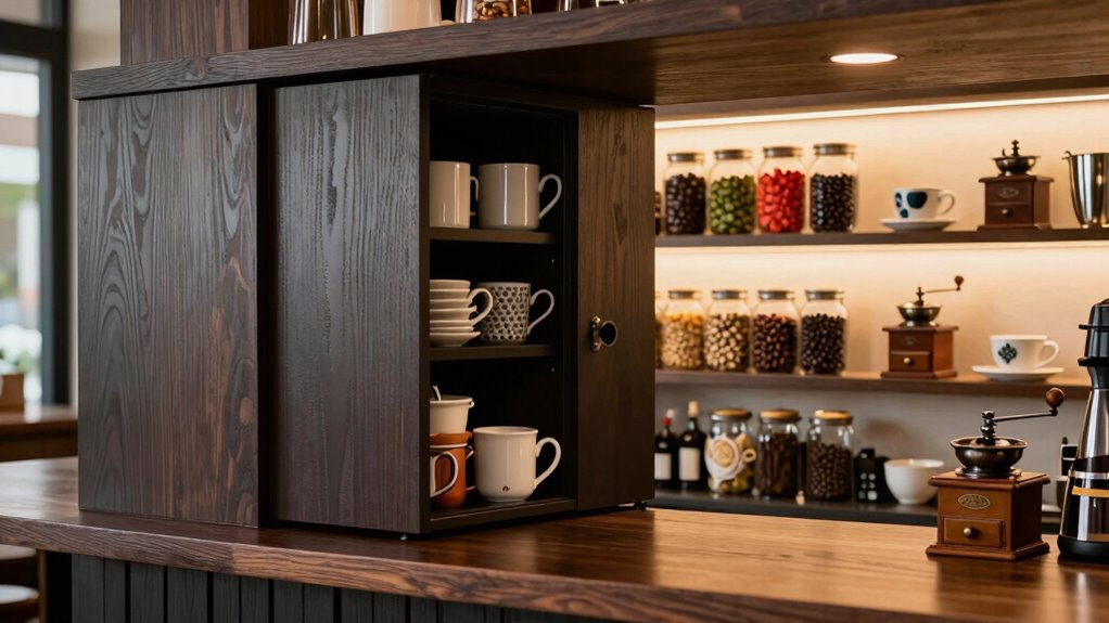 concealed vs visible coffee storage