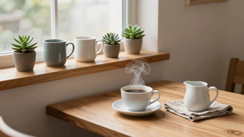 cozy organized coffee space