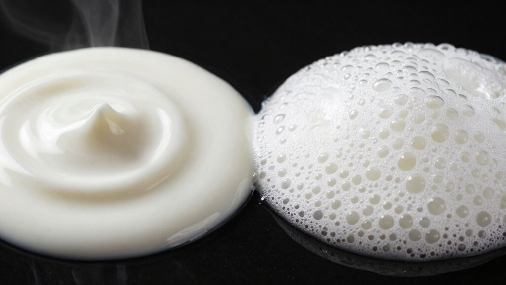 creamy airy milk textures