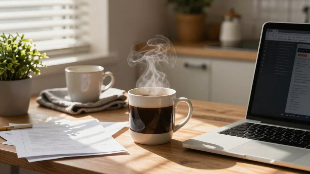 create a cozy coffee routine