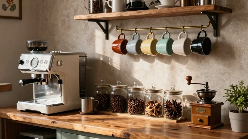 efficient organized coffee station