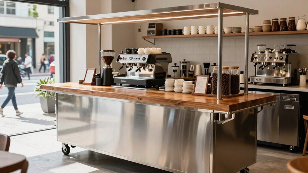 efficient spacious coffee setup
