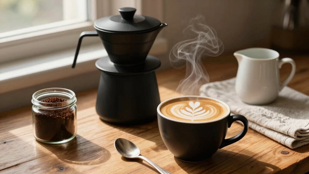 elegant simple coffee ritual
