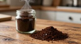 freshly ground aroma lingers