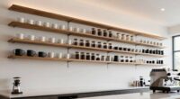ideal shelf height for coffee bars