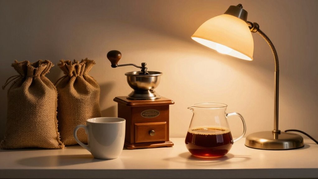 illuminating coffee ambiance