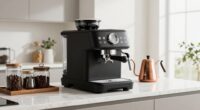 open kitchen coffee setup