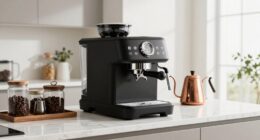 open kitchen coffee setup