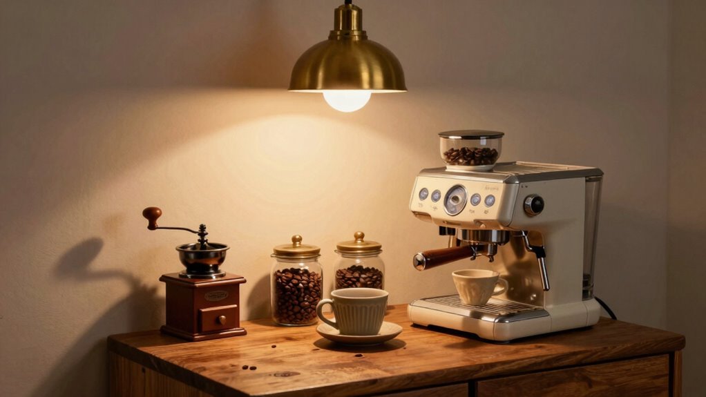 optimal cozy coffee lighting