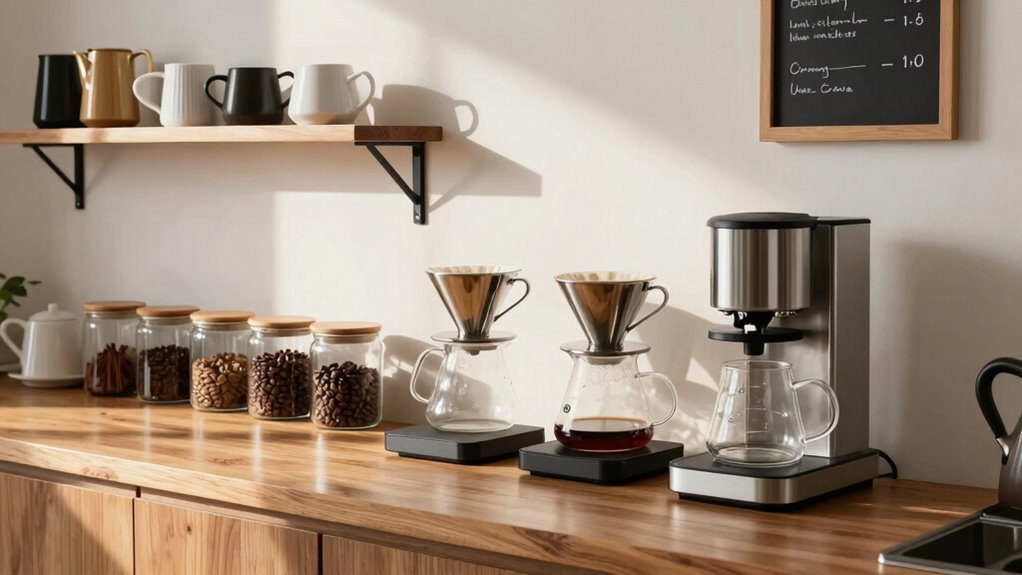 organized stylish brewing space