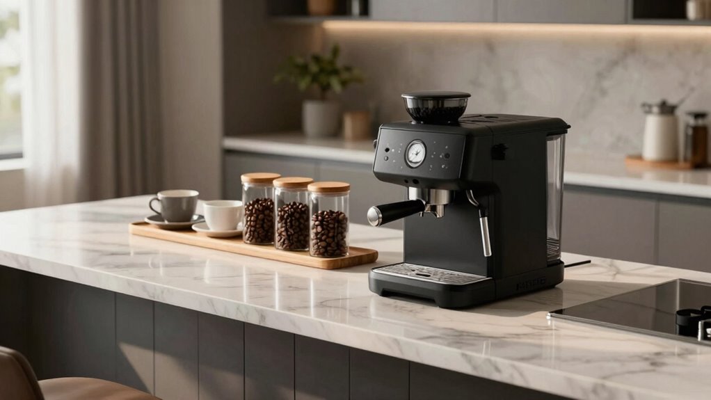 organized stylish coffee station
