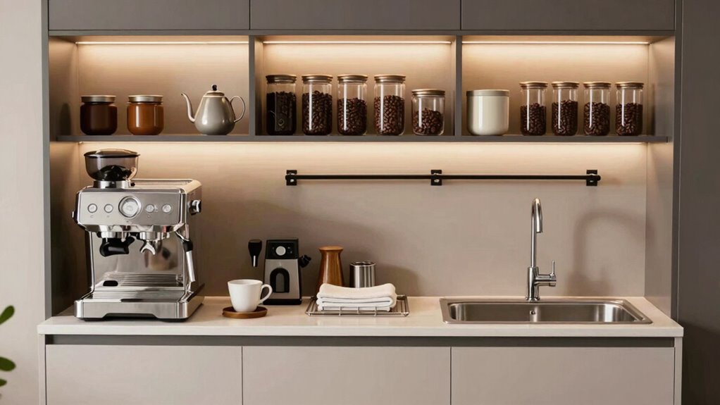 organized well lit coffee zones