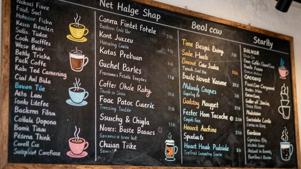 overwhelming coffee menu choices