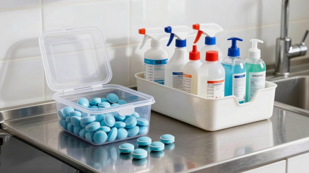 proper storage for cleaning supplies