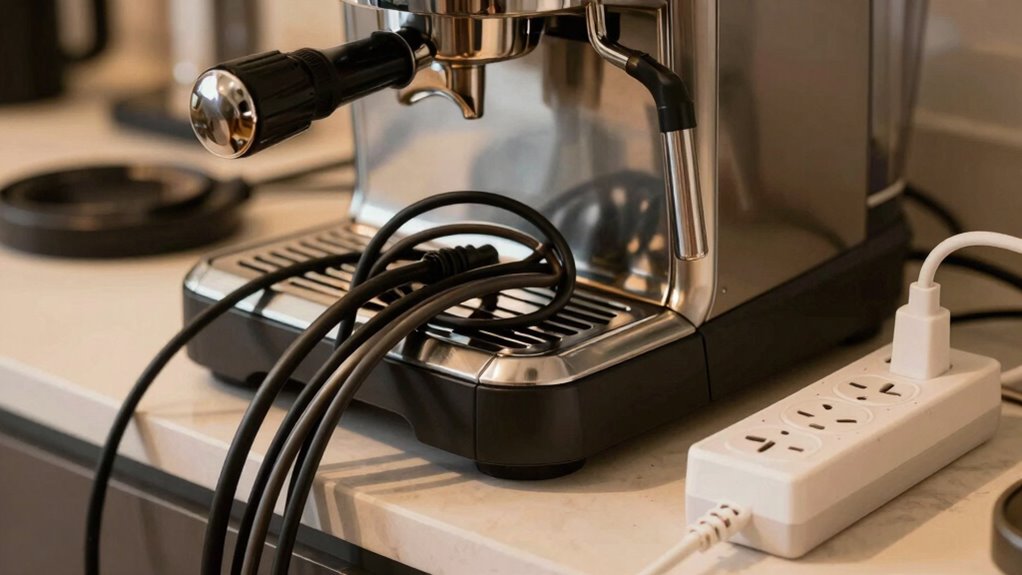 safe organized espresso wiring