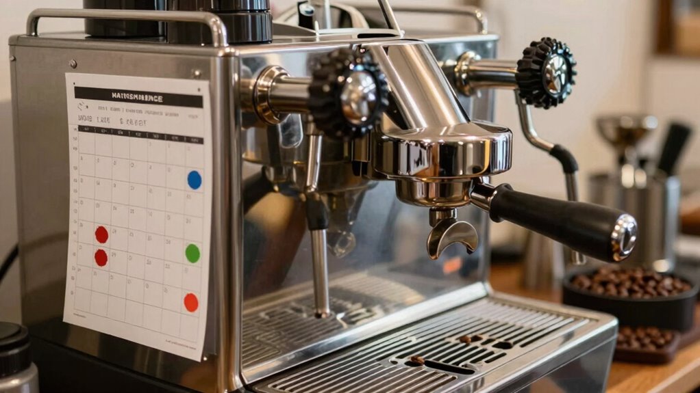 scheduled coffee equipment maintenance