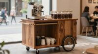 selecting spacious coffee cart