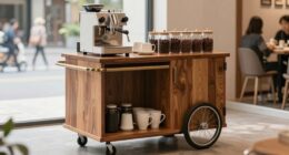 selecting spacious coffee cart