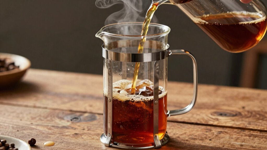 steady controlled pouring technique