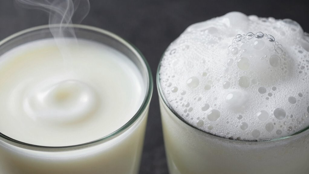 steamed vs frothed milk