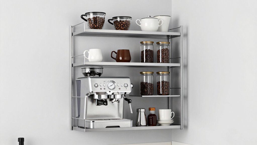 vertical coffee gear organization