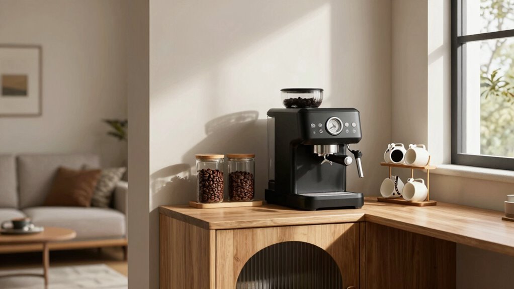 vintage space saving coffee station