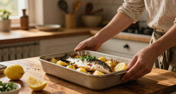 Rachel Roddy’s recipe for baked fish and potatoes with oregano and lemon mayonnaise | A kitchen in Rome